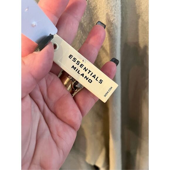 Essentials Milano Sage Green Waterfall Poet Sleeve Cardigan Sweater sz M NWT - Picture 4 of 8